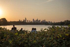 Sunset Over The Vistula River