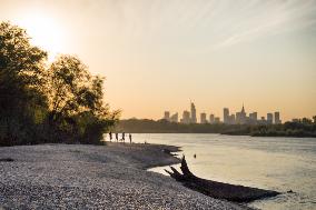 Sunset Over The Vistula River