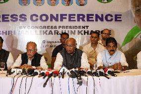 Congress Party President Mallikarjun Kharge News Conference In Srinagar