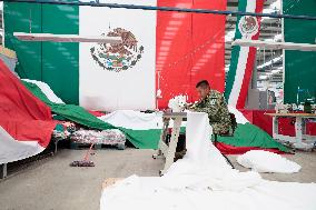 Making Flags For The Mexican Independence Day Cry