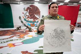 Making Flags For The Mexican Independence Day Cry