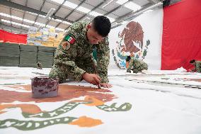 Making Flags For The Mexican Independence Day Cry