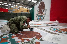 Making Flags For The Mexican Independence Day Cry