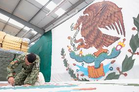 Making Flags For The Mexican Independence Day Cry