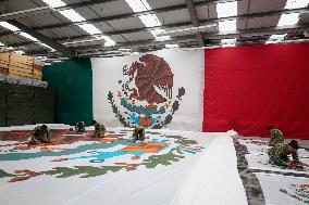 Making Flags For The Mexican Independence Day Cry