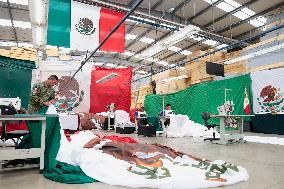 Making Flags For The Mexican Independence Day Cry