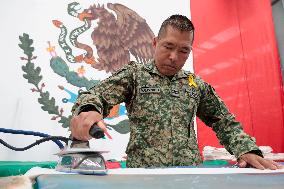 Making Flags For The Mexican Independence Day Cry