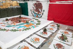 Making Flags For The Mexican Independence Day Cry