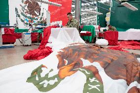 Making Flags For The Mexican Independence Day Cry