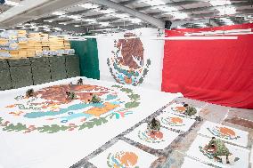 Making Flags For The Mexican Independence Day Cry