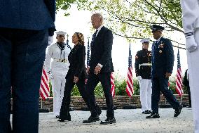 DC: President Biden and Vice President Visit the Pentagon 9/11 Memorial