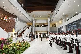 Pope Francis Welcomed In Singapour