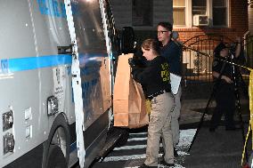 NYPD Crime Scene At Scene Of Unidentified Man Shot And Killed In Queens New York