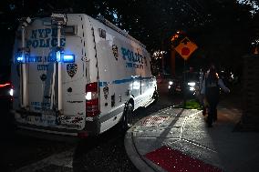 NYPD Crime Scene At Scene Of Unidentified Man Shot And Killed In Queens New York