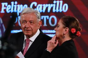 Mexico’s President Andres Manuel Lopez Obrador Briefing Conference