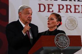 Mexico’s President Andres Manuel Lopez Obrador Briefing Conference