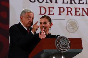 Mexico’s President Andres Manuel Lopez Obrador Briefing Conference