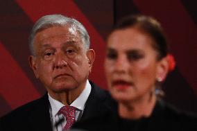 Mexico’s President Andres Manuel Lopez Obrador Briefing Conference