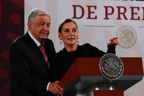 Mexico’s President Andres Manuel Lopez Obrador Briefing Conference