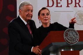 Mexico’s President Andres Manuel Lopez Obrador Briefing Conference