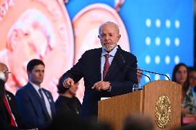 President Of Brazil Luiz Inácio Lula Da Silva Presents Medal To Janja