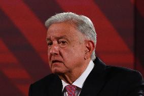 Mexico’s President Andres Manuel Lopez Obrador Briefing Conference