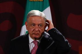 Mexico’s President Andres Manuel Lopez Obrador Briefing Conference