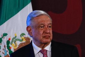 Mexico’s President Andres Manuel Lopez Obrador Briefing Conference