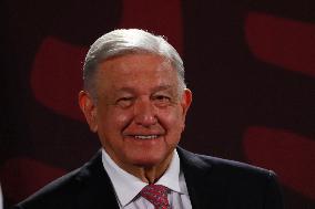 Mexico’s President Andres Manuel Lopez Obrador Briefing Conference