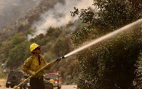 Bridge Fire Rages In LA County - California