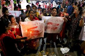 Protest Over Kolkata Doctor Rape-Murder Case - India