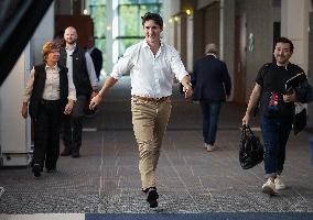 Justin Trudeau After The Liberal Caucus Retreat - Nanaimo