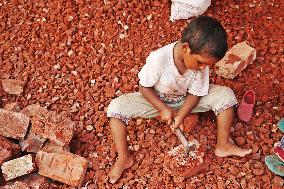 Brick Breaking Yard - Bangladesh