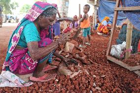 Brick Breaking Yard - Bangladesh