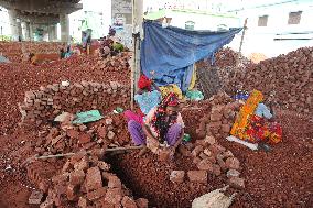 Brick Breaking Yard - Bangladesh