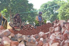 Brick Breaking Yard - Bangladesh