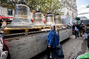 Eight Bells Return To Belfry Of Notre Dame - Paris