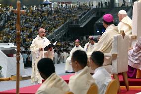 Pope Francis Leads A Mass - Singapore