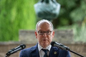 Prince Albert II Appointed Honorary Citizen Of Roumoules - France