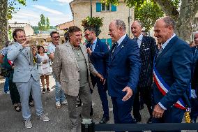 Prince Albert II Appointed Honorary Citizen Of Roumoules - France