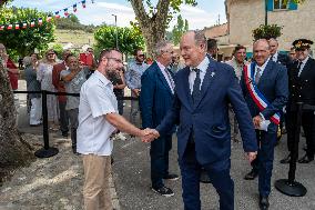 Prince Albert II Appointed Honorary Citizen Of Roumoules - France