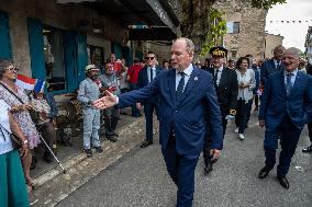 Prince Albert II Appointed Honorary Citizen Of Roumoules - France