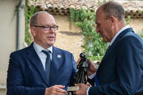 Prince Albert II Appointed Honorary Citizen Of Roumoules - France