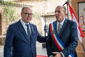 Prince Albert II Appointed Honorary Citizen Of Roumoules - France