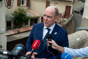 Prince Albert II Appointed Honorary Citizen Of Roumoules - France