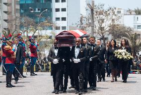 Funeral Of Former President Alberto Fujimori - Lima