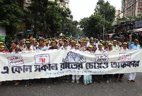 Protest Rally All Bengal Teachers Association In India, Kolkata - 12 Sep 2024