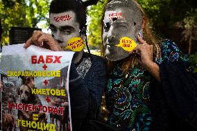 Protest In Defense Of Stray Animals In Sofia.