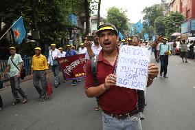 Protest Rally All Bengal Teachers Association In India, Kolkata - 12 Sep 2024