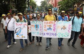 Protest Rally All Bengal Teachers Association In India, Kolkata - 12 Sep 2024